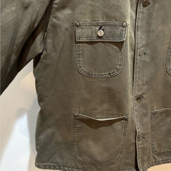 Carhartt Men's MOS Jacket with Black Collar Vintage Chore Coat MOS 90s - Picture 5 of 16